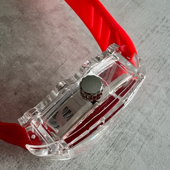 Red & Glass Watch - Picture 2 of 5